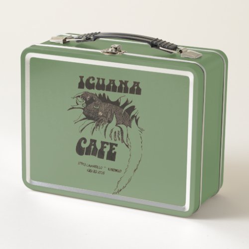 Iguana Cafe Metal Lunch Box