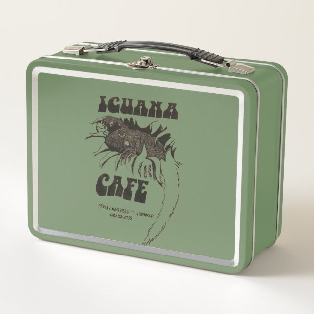 Iguana Cafe Metal Lunch Box (Front)