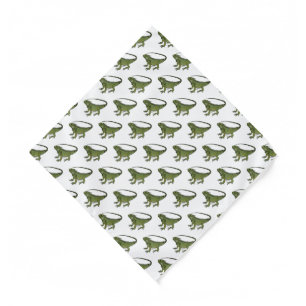 Iguana cartoon illustration bandana