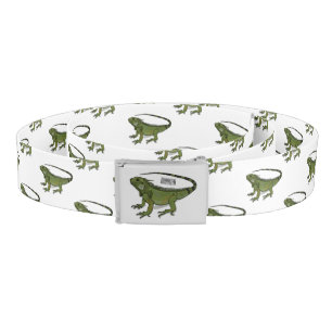 Iguana cartoon illustration belt
