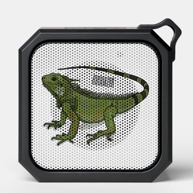 Iguana cartoon illustration  bluetooth speaker (Front)