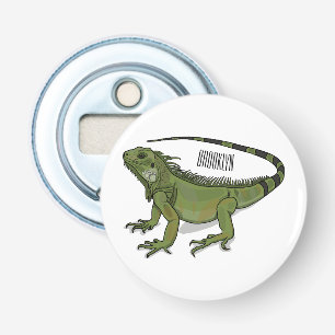 Iguana cartoon illustration bottle opener