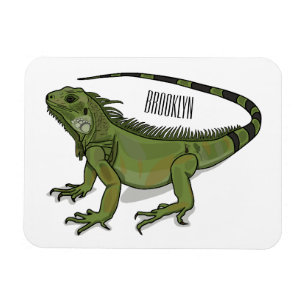 Iguana cartoon illustration  magnet