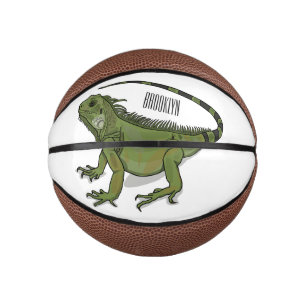 Iguana cartoon illustration mini basketball