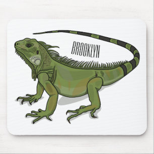 Iguana cartoon illustration  mouse pad
