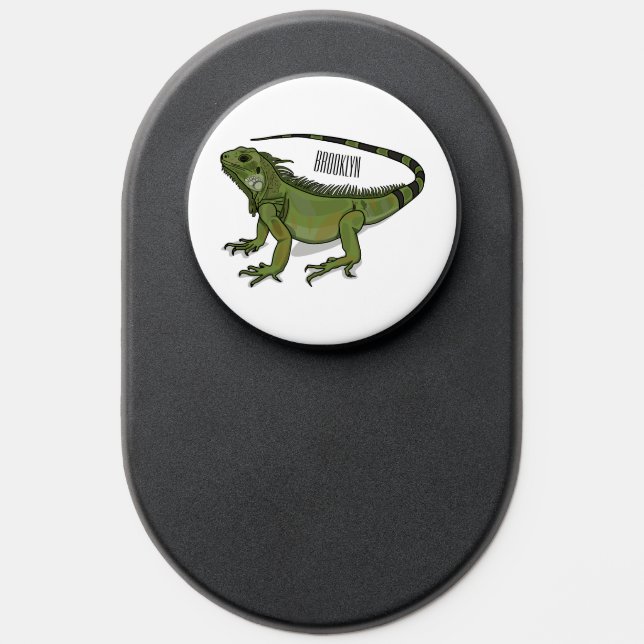 Iguana cartoon illustration  PopSocket (Popsocket)