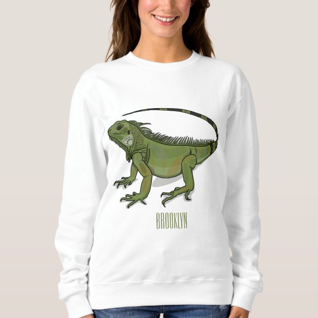 Iguana cartoon illustration  sweatshirt (Front)