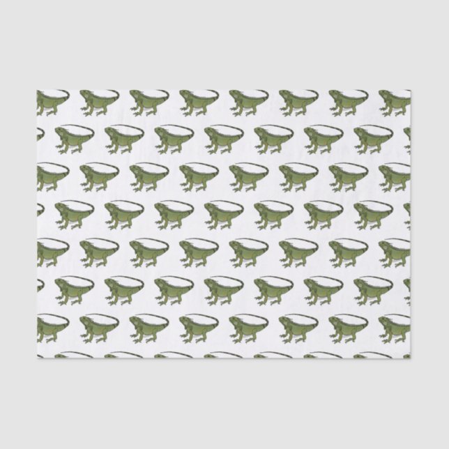Iguana cartoon illustration   tissue paper (Front)