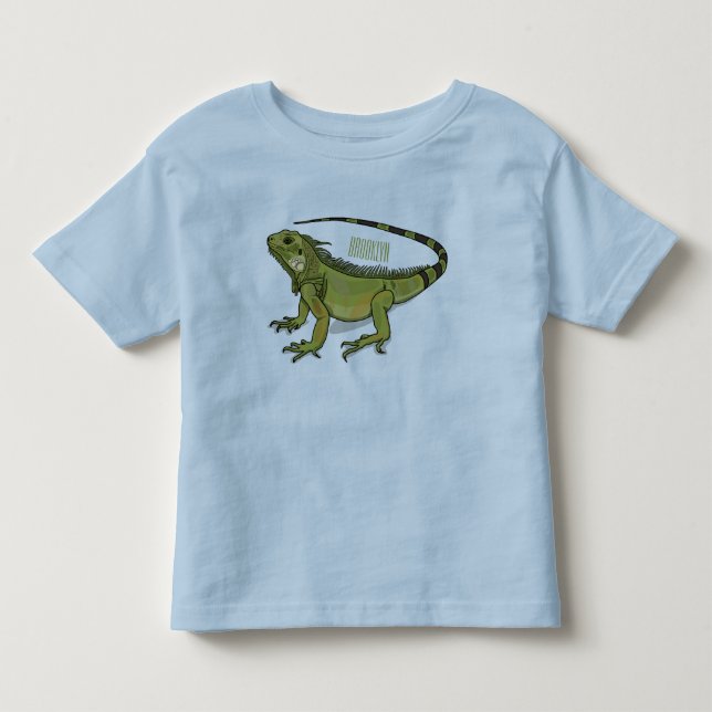 Iguana cartoon illustration  toddler t-shirt (Front)