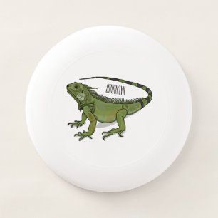 Iguana cartoon illustration Wham-O frisbee
