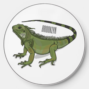 Iguana cartoon illustration  wireless charger 
