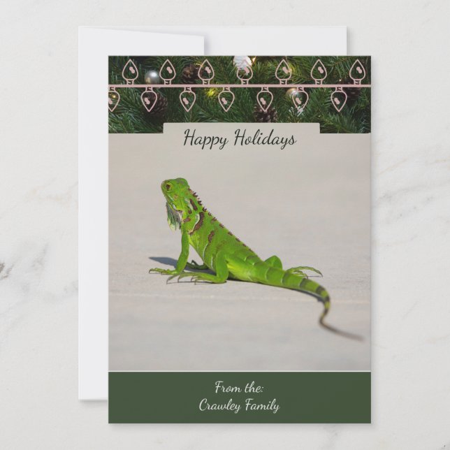 Iguana Christmas Card (Front)