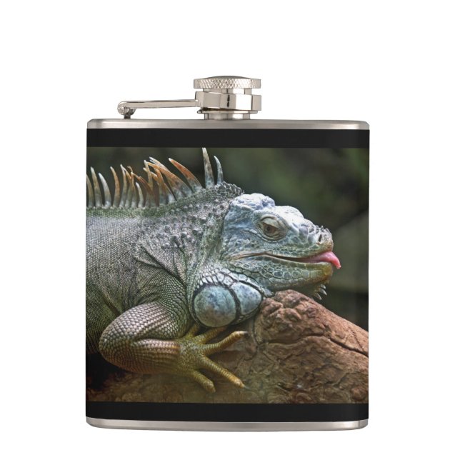 Iguana custom flask (Front)