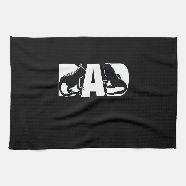 Iguana Dad Kitchen Towel (Horizontal)