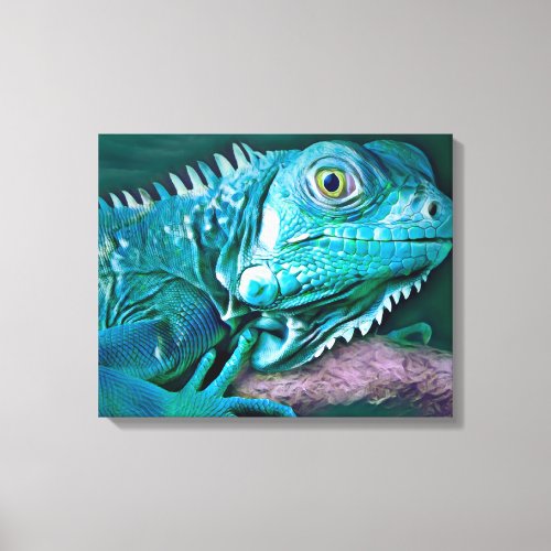 Iguana Digital Art Canvas Print