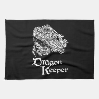 Iguana dragon keeper kitchen towel