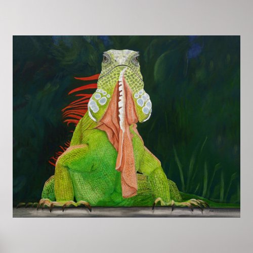 Iguana Dude Poster