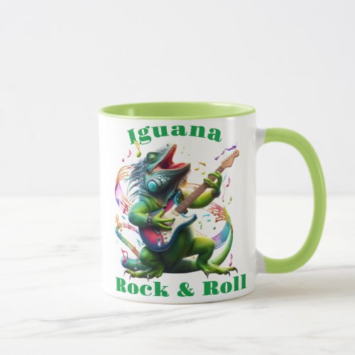 Iguana Dweller Rock  Roll Mug