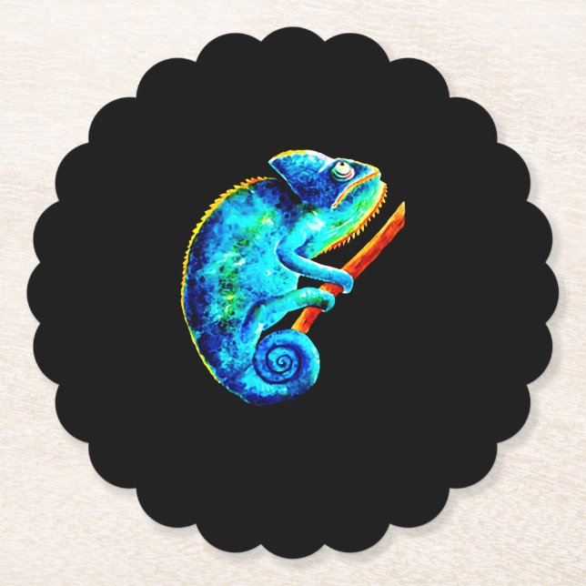 Iguana Facts Paper Coaster (Front)