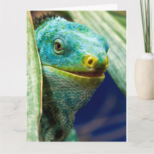 IGUANA FUNNY PUN BIRTHDAY GREETING CARD