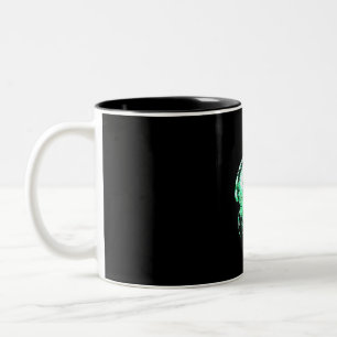 Iguana happiness with bicycle Two-Tone coffee mug