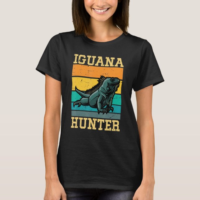 Iguana hunter for boys Iguanas Iguana Lizard men T-Shirt (Front)