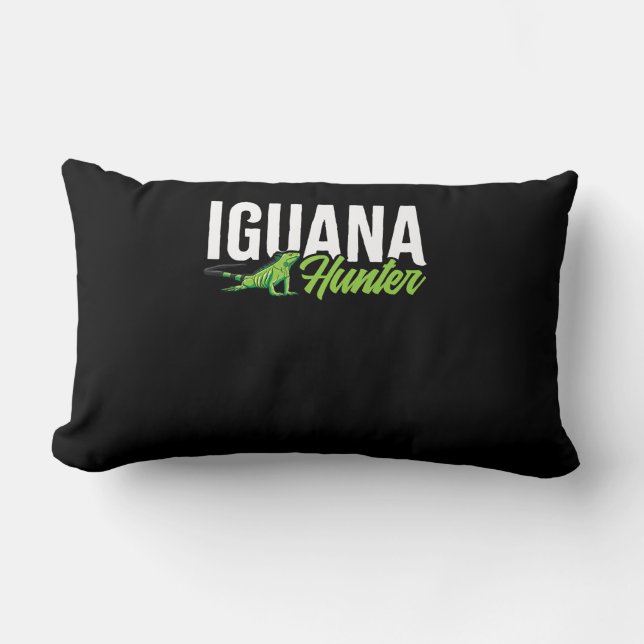 Iguana Hunter Herbivorous Lizard Sharp Eye Specie Lumbar Pillow (Front)