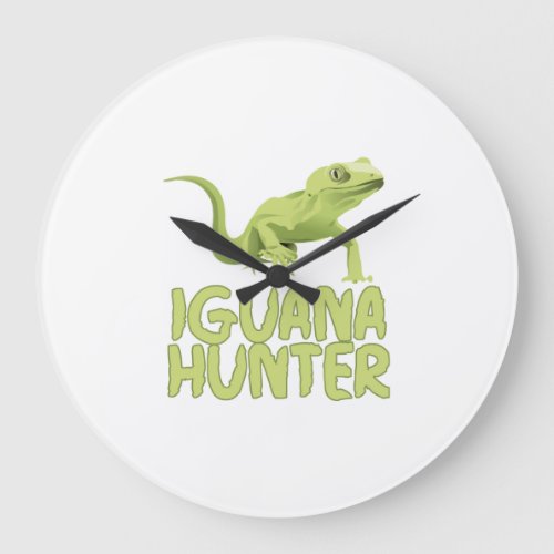 Iguana Hunter Large Clock