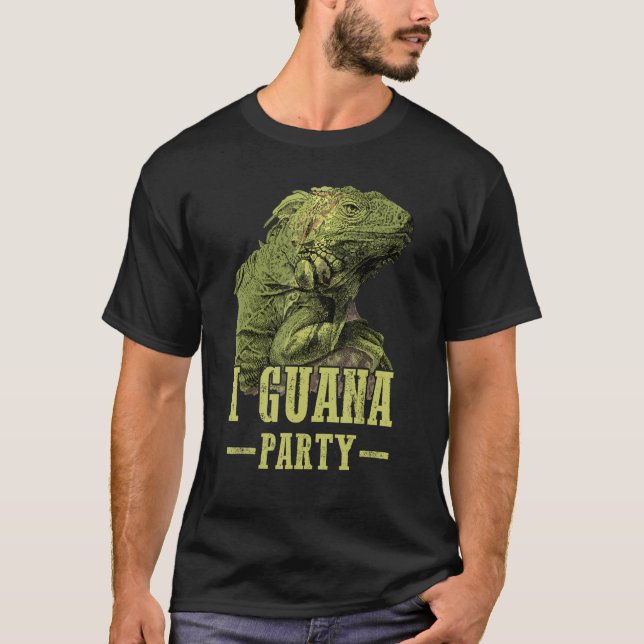 Iguana hunter Party for boys Iguanas Iguana Lizard T-Shirt (Front)