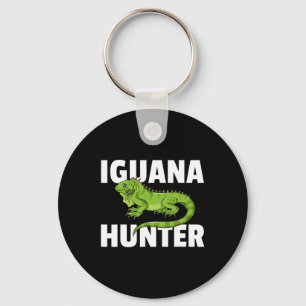 Iguana Hunter Reptile Lizard Hunting Keychain