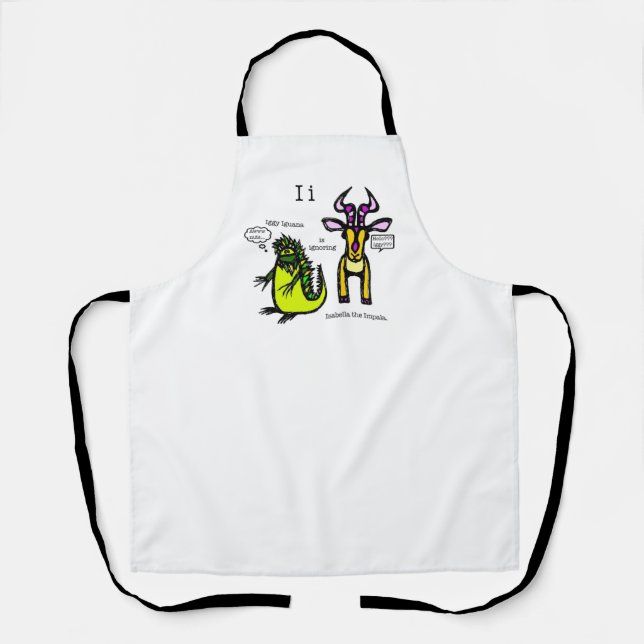 Iguana & Impala All-Over Print Apron (Front)