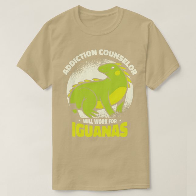 Iguana Lizard Addiction Reptile Iguana Lover T-Shirt (Design Front)