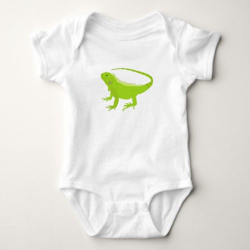 Iguana Lizard Illustration Baby Bodysuit