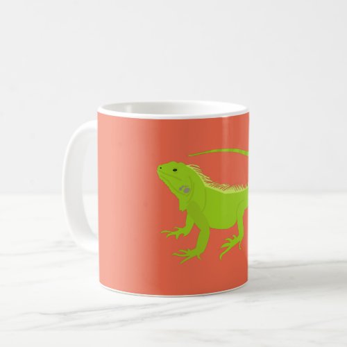 Iguana Lizard Illustration Coffee Mug