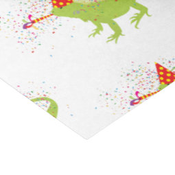 Iguana Lizard Partying Animals Having a Party Tissue Paper | Zazzle