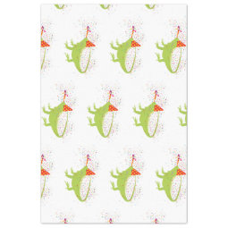 Iguana Lizard Partying Animals Having a Party Tissue Paper | Zazzle
