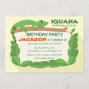 PERSONALISED IGUANA LIZARD REPTILE BIRTHDAY or ANY OCCASION CARD Illus Insert