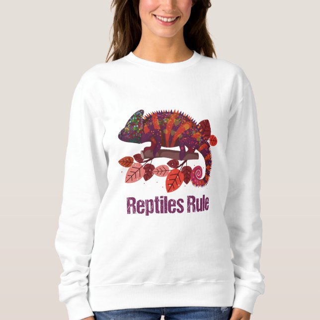 Iguana Lizard, Reptiles Rule Women's Sweatshirt (Front)