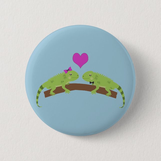 Iguana Love Button (Front)