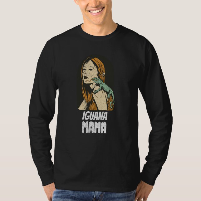 Iguana Mama Iguana Mom Iguana Lizard Pet Reptile T-Shirt (Front)