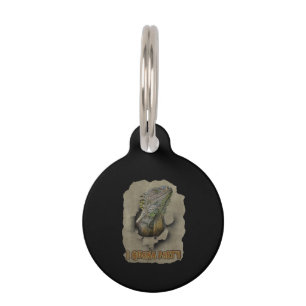 Iguana Party, Funny I Want To Party, Iguana Party Pet ID Tag