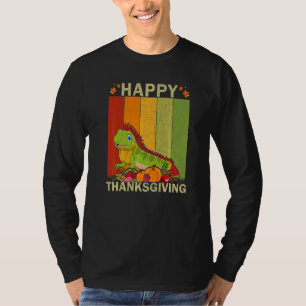 Iguana Retro Graphic Family Matching Thanksgiving T-Shirt