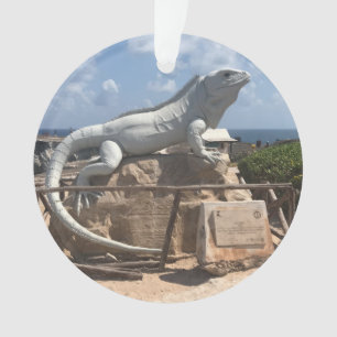 Iguana Sculpture Isla Mujeres, Mexico Ornament