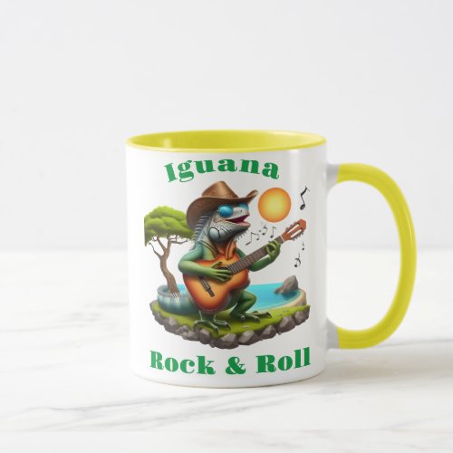 Iguana Serenading Swamp Dweller Rock Mug