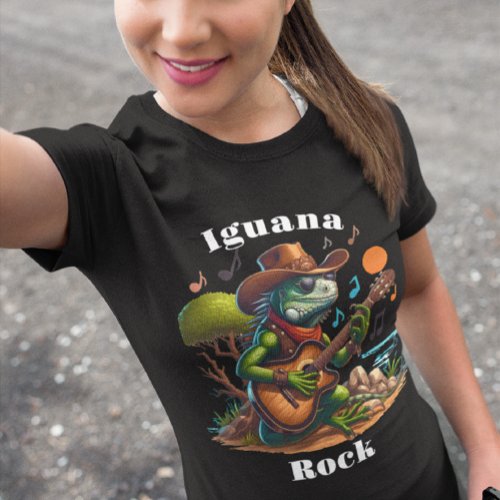 Iguana Serenading Swamp Dweller Rock T_Shirt