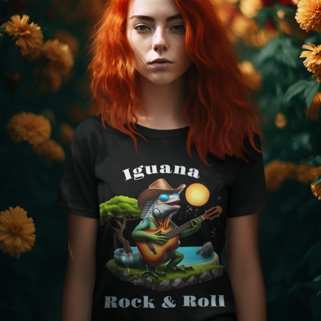 Iguana Serenading Swamp Dweller Rock T-Shirt (Creator Uploaded)
