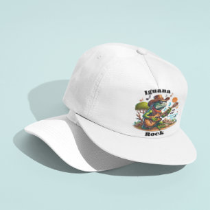 Iguana Serenading Swamp Dweller Rock Trucker Hat