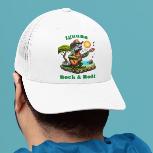 Iguana Serenading Swamp Dweller Rock Trucker Hat