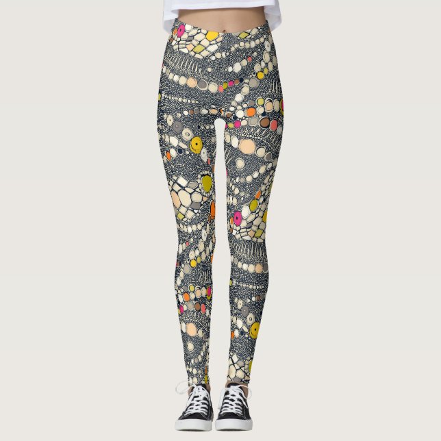 iguana skin indigo pop leggings (Front)