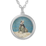 Iguana Tropical Wildlife Photography at St. Thomas Silver Plated Necklace